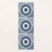 Antiek Chinees Blauw Witte Porselein Patroon Yogamat (Voorkant)