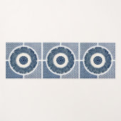 Antiek Chinees Blauw Witte Porselein Patroon Yogamat (Voorkant (horizontaal))