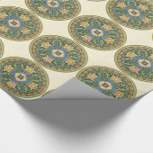Antiek Chinees Cloisonné-patroon: Jade Groen Cadeaupapier (Hoek)