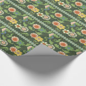 Antiek Chinees Cloisonné-patroon: Jade Groen Cadeaupapier (Hoek)