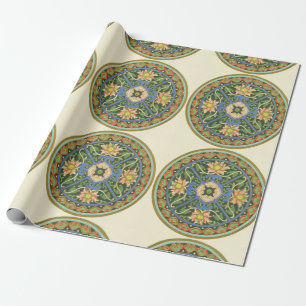 Antiek Chinees Cloisonné-patroon: Jade Groen Cadeaupapier
