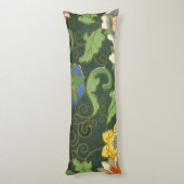 Antiek Chinees Cloisonné-patroon: Jade Groen Lichaamskussen (Achterkant (Verticaal))