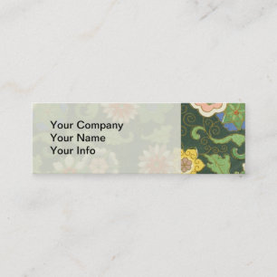Antiek Chinees Cloisonné-patroon: Jade Groen Mini Visitekaartje