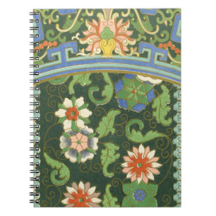 Antiek Chinees Cloisonné-patroon: Jade Groen Notitieboek