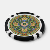 Antiek Chinees Cloisonné-patroon: Jade Groen Poker Chips (Enkel)