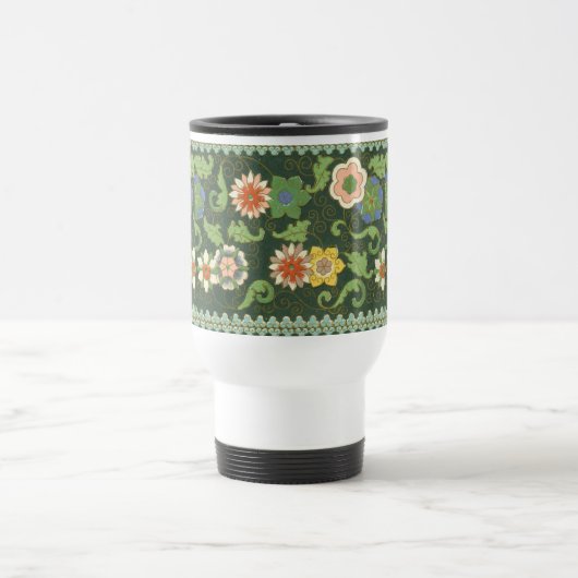 Antiek Chinees Cloisonné-patroon: Jade Groen Reisbeker (Center)