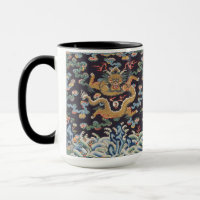 Antiek Chinees Draak Oriëntaals Zijde Patroon