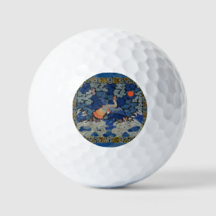 Antiek Chinees Kraanpatroon: Imperiaal Blauw Golfballen