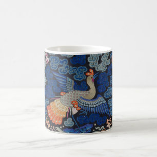 Antiek Chinees Kraanpatroon: Imperiaal Blauw Koffiemok