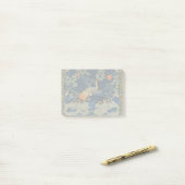 Antiek Chinees Kraanpatroon: Imperiaal Blauw Post-it® Notes (Op bureau)