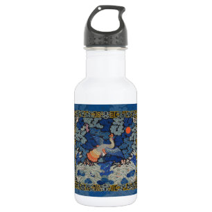 Antiek Chinees Kraanpatroon: Imperiaal Blauw Waterfles