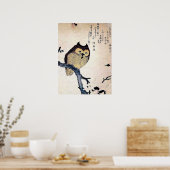Antiek Chinees Owl Print Poster (Keuken)
