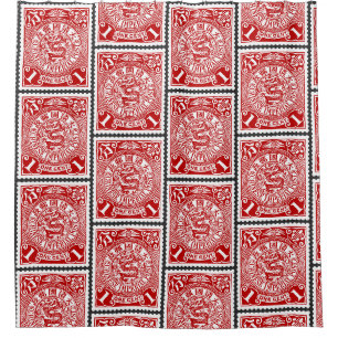 Antiek Chinees Paginastempel Design Dragon Briefka Douchegordijn