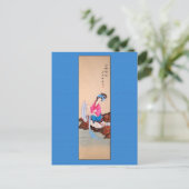 Antiek Chinees schilderen van vrouwen Briefkaart (Staand voorkant)