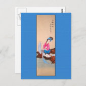 Antiek Chinees schilderen van vrouwen Briefkaart (Voorkant / Achterkant)