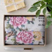 Antiek Chinese Bloemvogels Chinoiserie Decoupage Tissuepapier (Geschenk)