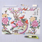 Antiek Chinese Bloemvogels Chinoiserie Decoupage Tissuepapier (Craft)