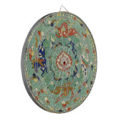 Antiek Chinese cirkel blauw groen Dartbord (Voorkant Links)