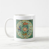 Antiek Chinese cirkel blauw groen Koffiemok (Links)