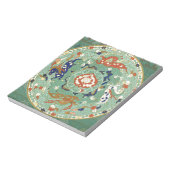 Antiek Chinese cirkel blauw groen Notitieblok (Linkerzijde)