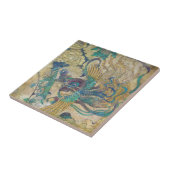 Antiek Chinese kunststapel Tegeltje (Zijkant)