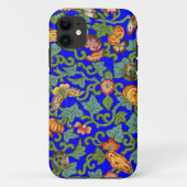 Antiek Chinese porseleinen bloemen en vlinders Case-Mate iPhone Case (Achterkant)