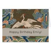 Antiek chinese vogelkunst tapestry phoenix (Voorkant Horizontaal)