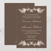 ANTIEK CHOCOLAAT  | AFBEELDINGSINVITATIE KAART (Voorkant / Achterkant)