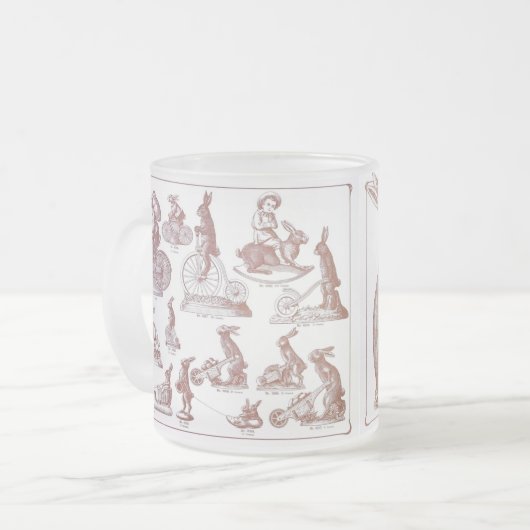 Antiek chocolade Mold Catalog Easter Bunny Mok (Voorkant links)