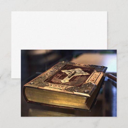 Antiek Christelijke Bijbel Bedankkaart (Voorkant / Achterkant)