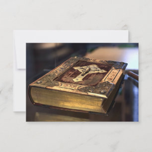 Antiek Christelijke Bijbel Bedankkaart