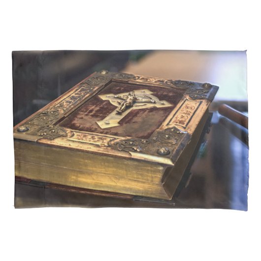 Antiek Christelijke Bijbel Kussensloop (Voorkant)