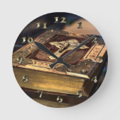 Antiek Christelijke Bijbel Ronde Klok (Voorkant)