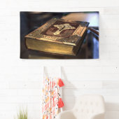 Antiek Christelijke Bijbel Spandoek (Insitu)