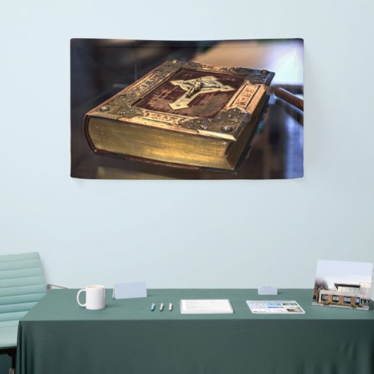 Antiek Christelijke Bijbel Spandoek (Beurs)