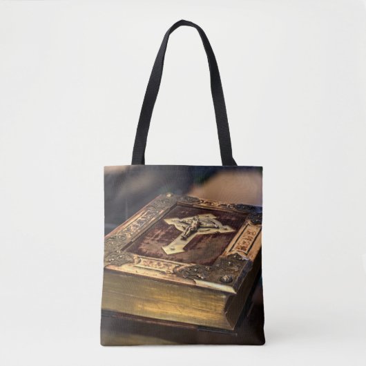 Antiek Christelijke Bijbel Tote Bag (Voorkant)