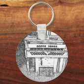 Antiek Church Organ Music Sleutelhanger (Voorkant)