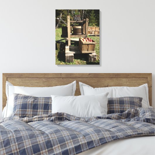 Antiek cider Press Canvas Afdruk (Insitu (Slaapkamer))