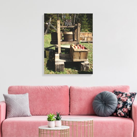Antiek cider Press Canvas Afdruk (Insitu (Woonkamer))