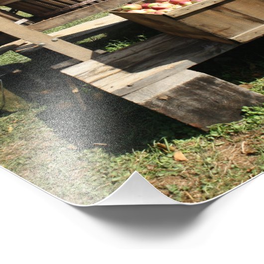 Antiek cider Press Foto Afdruk (Hoek)