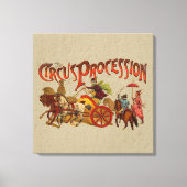 Antiek Circus Parade Clowns paarden Canvas Afdruk (Voorkant)