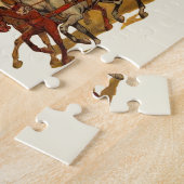 Antiek Circus Parade Clowns paarden Legpuzzel (Zijkant)