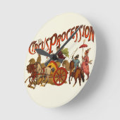 Antiek Circus Parade Clowns paarden Ronde Klok (Hoek)