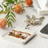 Antiek Circus Parade Clowns paarden Sleutelhanger (Zijkant)