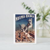 Antiek circus show briefkaart (Staand voorkant)