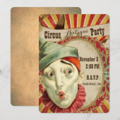 Antiek Circus Thema Feestuitnodiging Kaart (Voorkant / Achterkant)