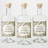 Antiek Citroen Custom Text Limoncello of Citroenol Likeurfles Etiket (Flessen)