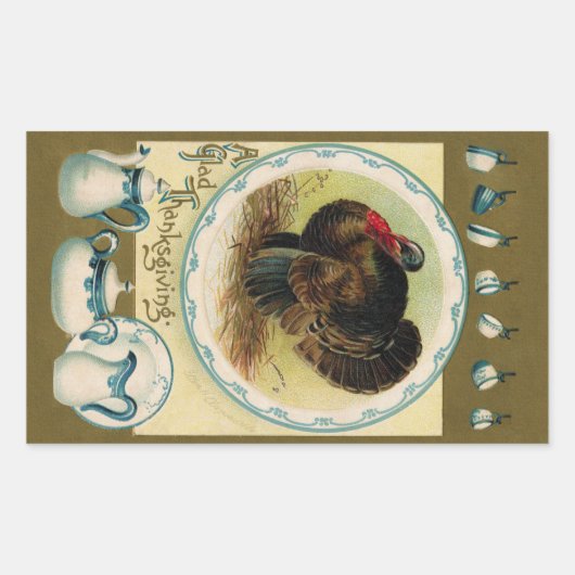 Antiek Clapsaddle Thanksgiving Sticker (Voorkant)