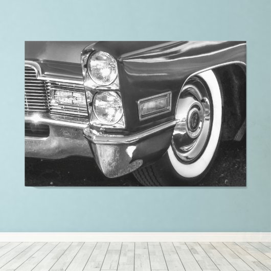 Antiek Classic Car Cadillac Canvas Afdruk (Insitu (Houten vloer))