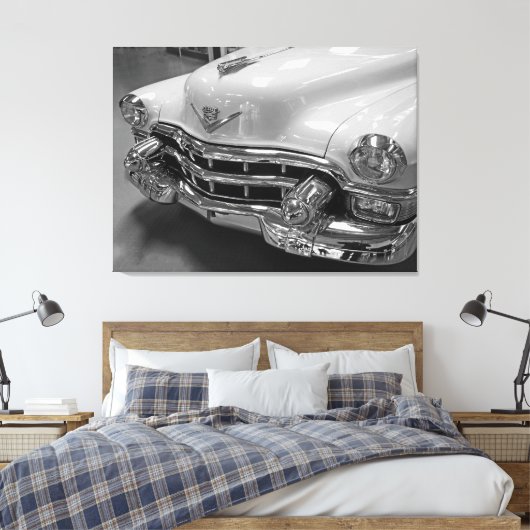 Antiek Classic Car Cadillac Canvas Afdruk (Insitu (Slaapkamer))